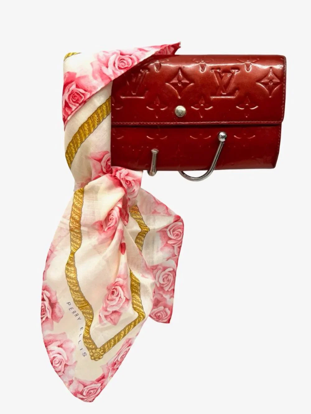 LOUIS VUITTON Vernis Portefeuille Bifold Wallet +FREE P. Ellis Kerchief (14